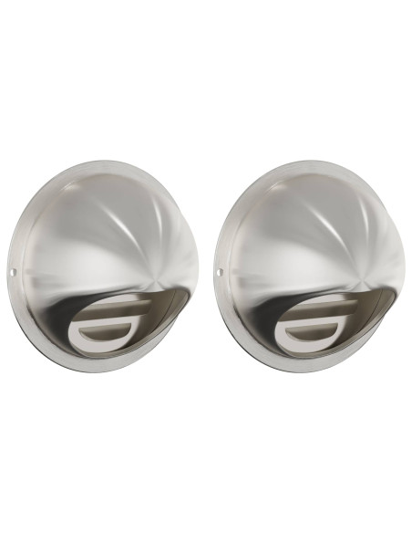 Coperture per ventilazione d'aria 2 pcs Argento 80 mm