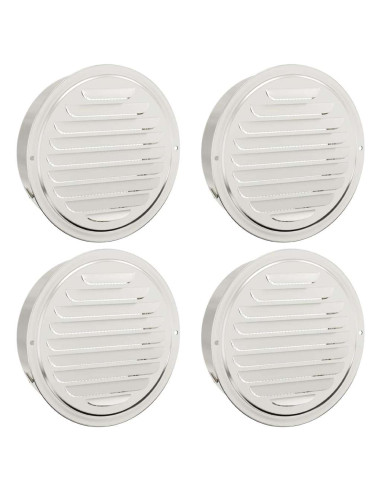 Coperture per ventilazione d'aria 4 pcs Argento 200 mm