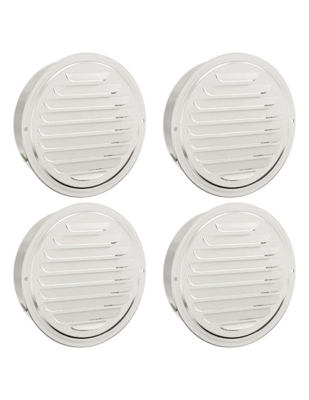 Coperture per ventilazione d'aria 4 pcs Argento 200 mm