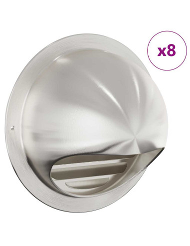 Coperture per ventilazione d'aria 8 pcs Argento 150 mm