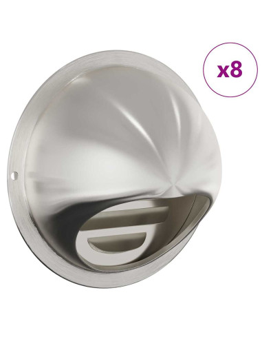 Coperture per ventilazione d'aria 8 pcs Argento 100 mm