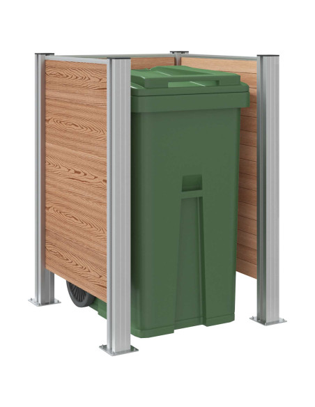 Recinzione Contenitore per Rifiuti Marrone 85 x 85 x 115 cm