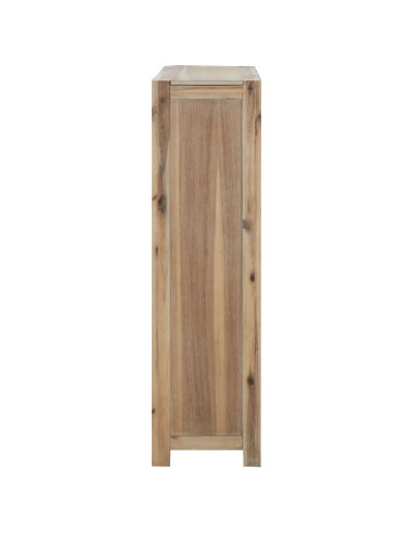 Libreria a 4 Ripiani 80x30x110 cm in Legno Massello di Acacia