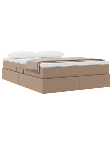 Letto con contenitore e materasso Cappuccino 140 x 200 cm
