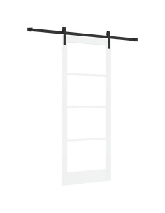 Porta scorrevole ORKDAL Bianco e Nero 83 x 211 cm 2