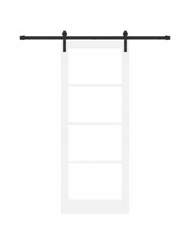 Porta scorrevole ORKDAL Bianco e Nero 83 x 211 cm