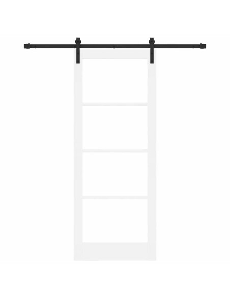 Porta scorrevole ORKDAL Bianco e Nero 83 x 211 cm