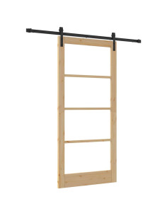 Porta scorrevole ORKDAL Naturale e Nero 93 x 202 cm 2