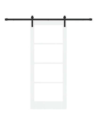 Porta scorrevole ORKDAL Bianco e Nero 83 x 202 cm