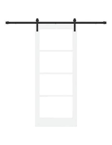 Porta scorrevole ORKDAL Bianco e Nero 83 x 202 cm