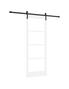 Porta scorrevole ORKDAL Bianco e Nero 83 x 211 cm 2