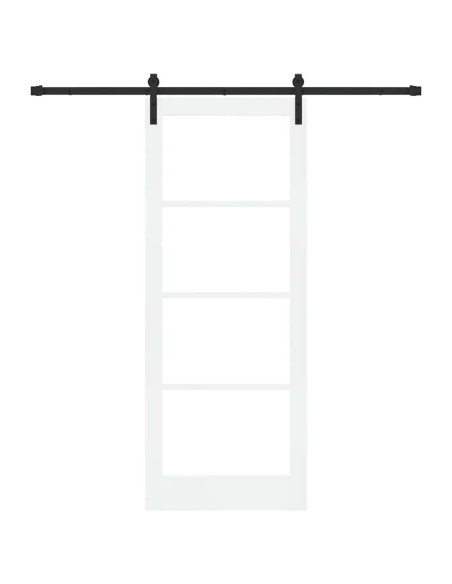 Porta scorrevole ORKDAL Bianco e Nero 83 x 211 cm