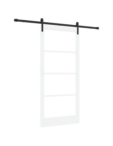 Porta scorrevole ORKDAL Bianco e Nero 93 x 202 cm