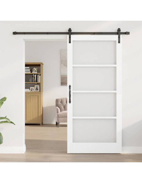 Porta scorrevole ORKDAL Bianco e Nero 93 x 202 cm