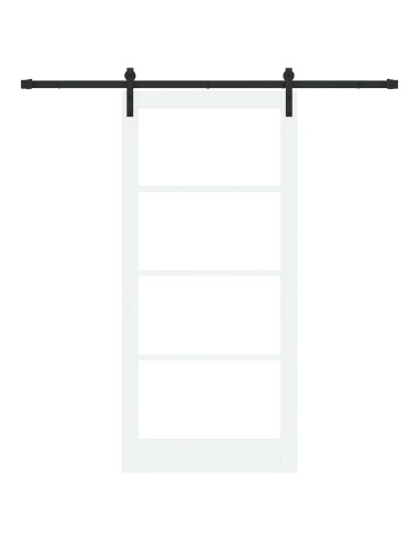 Porta scorrevole ORKDAL Bianco e Nero 93 x 202 cm
