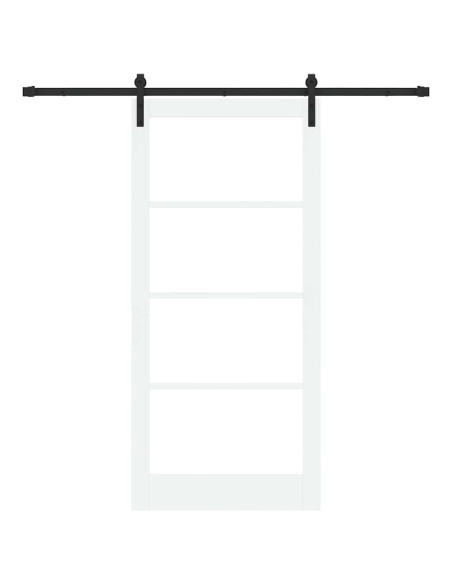 Porta scorrevole ORKDAL Bianco e Nero 93 x 202 cm