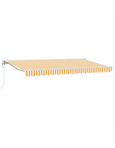 Tenda Retrattile Giallo e Bianco 400 x 200 cm 2
