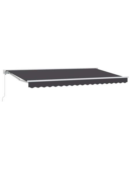 Tenda Retrattile Antracite 400 x 200 cm Poliestere e Metallo