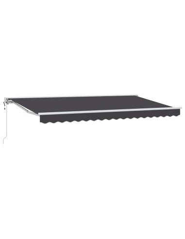 Tenda Retrattile Antracite 400 x 200 cm Poliestere e Metallo