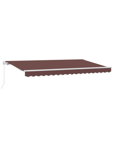 Tenda Retrattile Marrone 400 x 200 cm Tessuto