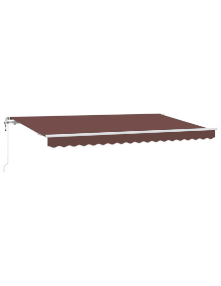 Tenda Retrattile Marrone 400 x 200 cm Tessuto