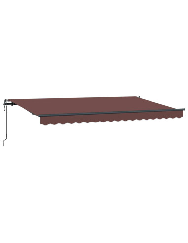 Tenda Retrattile Marrone 400 x 200 cm Tessuto