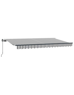 Tenda Retrattile Antracite 400 x 200 cm Tessuto 2