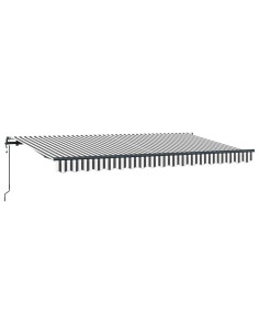 Tenda Retrattile Antracite 400 x 200 cm Tessuto 2