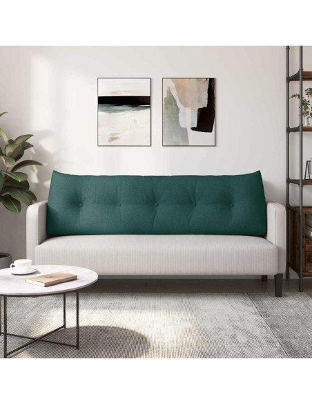 Cuscino per Schiena Verde Scuro 160 x 24 x 50 cm Tessuto