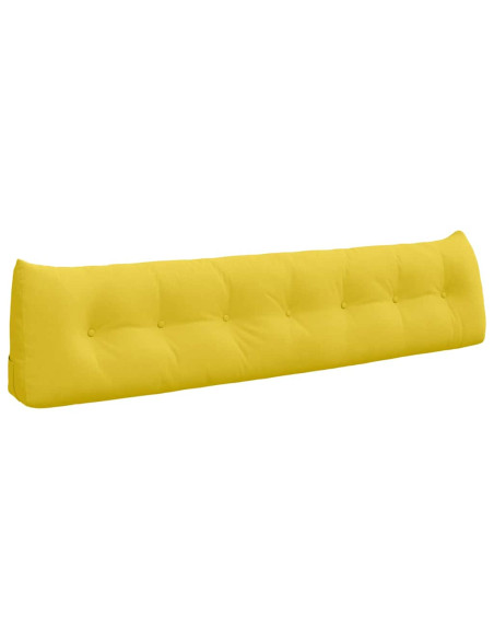 Cuscino per Schiena Giallo Chiaro 200 x 24 x 50 cm Tessuto
