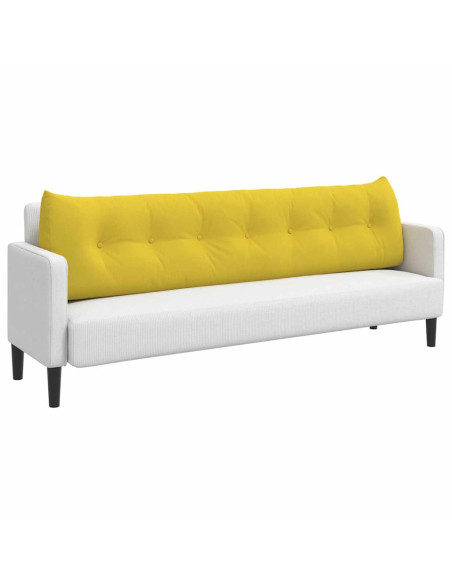 Cuscino per Schiena Giallo Chiaro 200 x 24 x 50 cm Tessuto