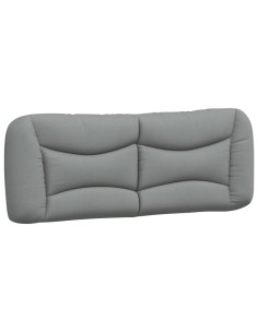 Cuscino Testiera Hvar Grigio Chiaro 137 cm in Tessuto 2