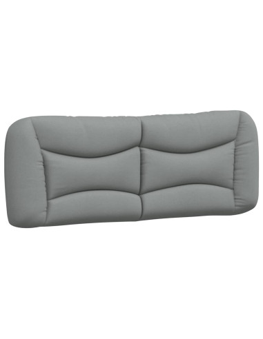 Cuscino Testiera Hvar Grigio Chiaro 137 cm in Tessuto