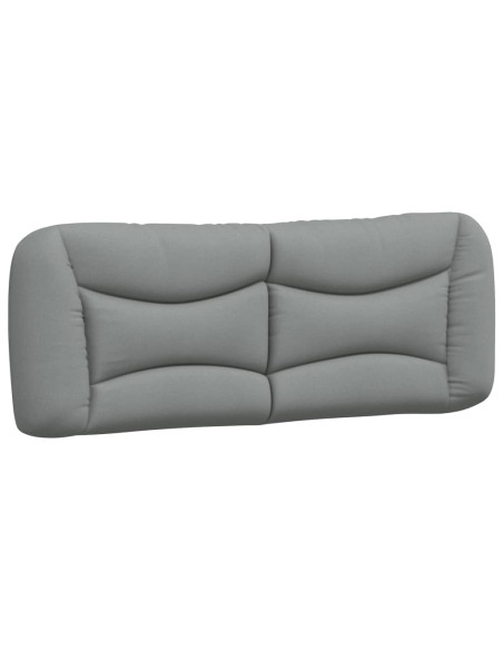 Cuscino Testiera Hvar Grigio Chiaro 137 cm in Tessuto