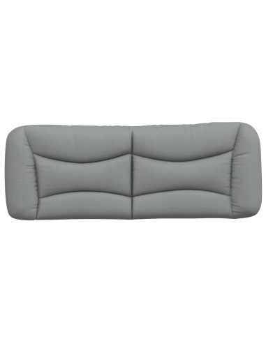 Cuscino Testiera Hvar Grigio Chiaro 137 cm in Tessuto