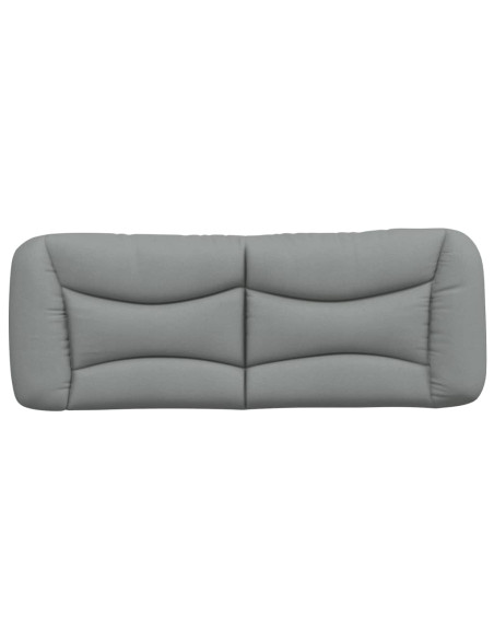 Cuscino Testiera Hvar Grigio Chiaro 137 cm in Tessuto