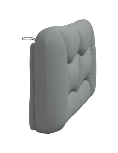 Cuscino Testiera Hvar Grigio Chiaro 137 cm in Tessuto