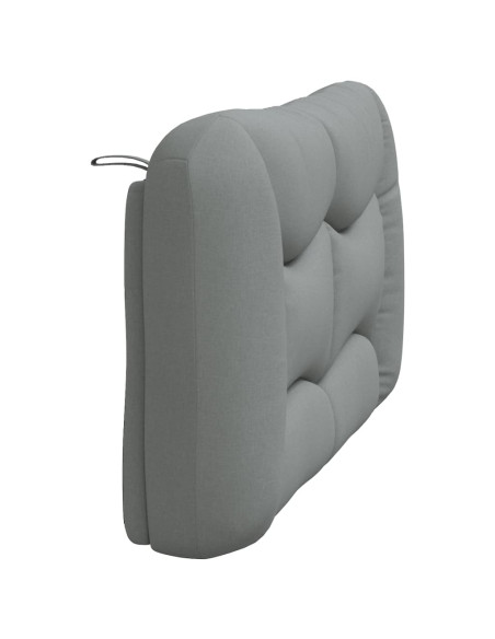 Cuscino Testiera Hvar Grigio Chiaro 137 cm in Tessuto