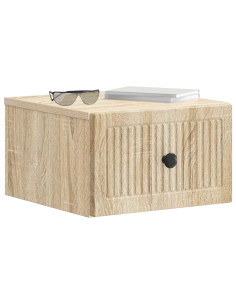 Mobiletto da notte a muro 2 pcs Rovere Sonoma 33 x 34,5 x 20 cm 2