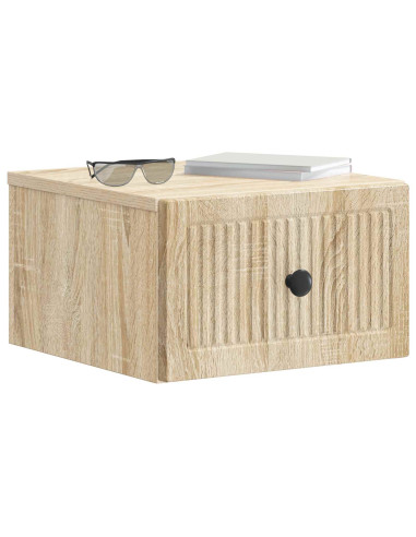 Mobiletto da notte a muro 2 pcs Rovere Sonoma 33 x 34,5 x 20 cm