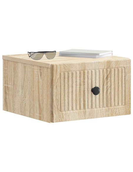 Mobiletto da notte a muro 2 pcs Rovere Sonoma 33 x 34,5 x 20 cm