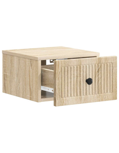Mobiletto da notte a muro 2 pcs Rovere Sonoma 33 x 34,5 x 20 cm