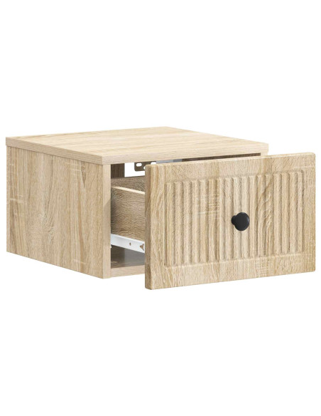 Mobiletto da notte a muro 2 pcs Rovere Sonoma 33 x 34,5 x 20 cm