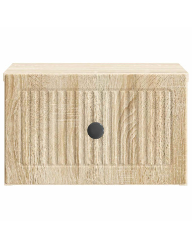 Mobiletto da notte a muro 2 pcs Rovere Sonoma 33 x 34,5 x 20 cm
