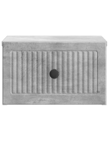 Mobiletto da notte a muro Grigio Cemento 33 x 34,5 x 20 cm