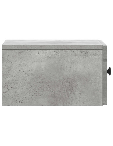 Mobiletto da notte a muro Grigio Cemento 33 x 34,5 x 20 cm
