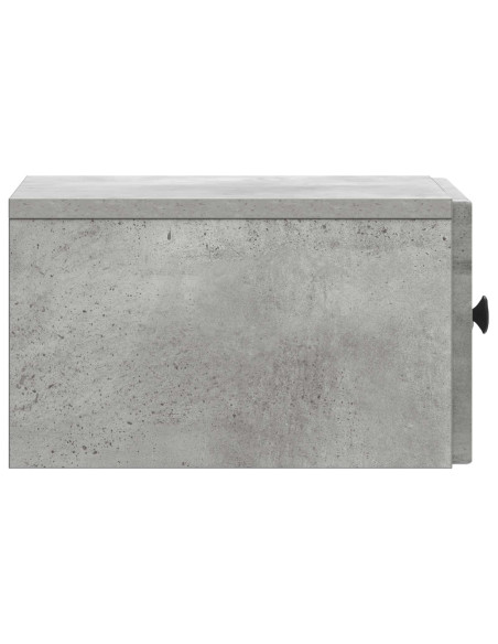 Mobiletto da notte a muro Grigio Cemento 33 x 34,5 x 20 cm