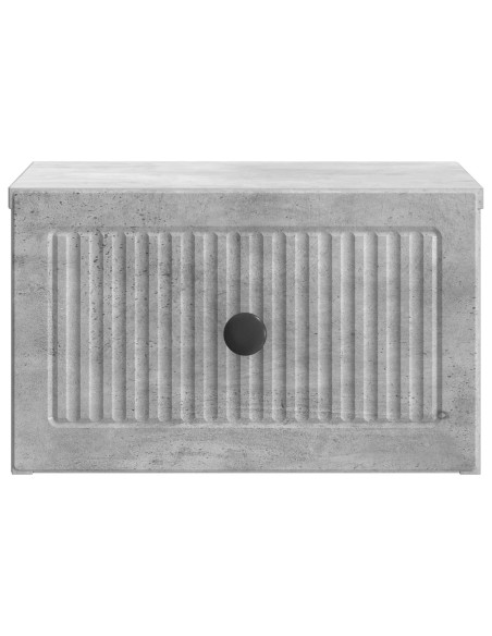 Mobiletto da notte a muro con cassetto 2 pcs Grigio Cemento