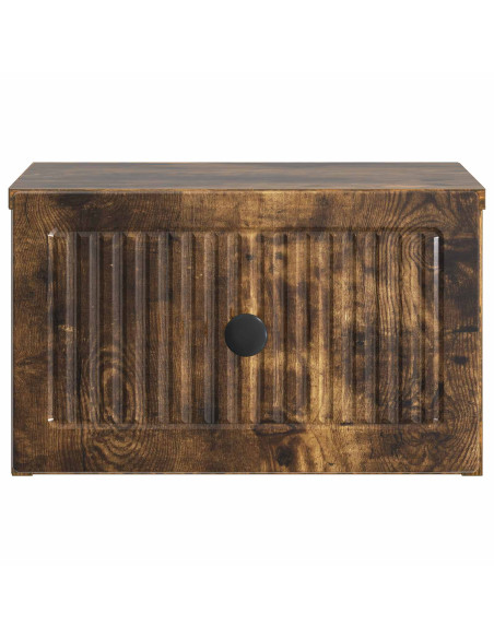 Mobiletto da notte a muro Rovere Fumo 33 x 34,5 x 20 cm