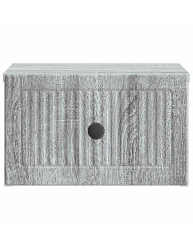 Mobiletto da notte a muro Grigio Sonoma 33 x 34,5 x 20 cm